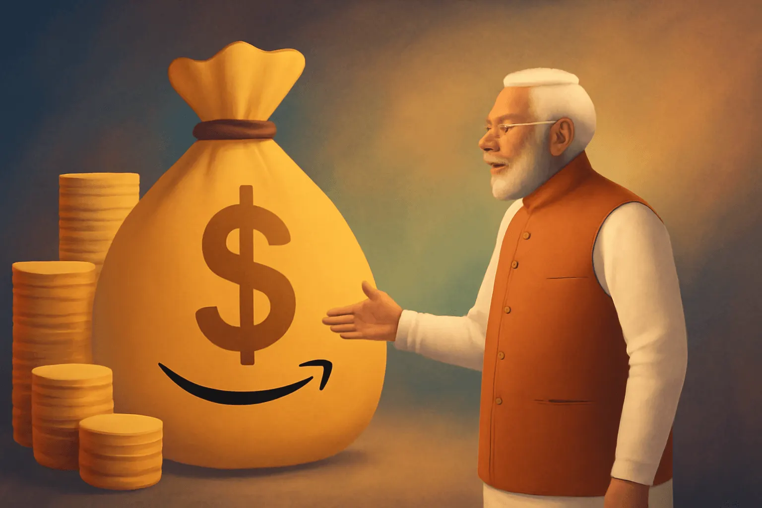 Modi Welcomes Amazon's Record $48 Billion India Investment