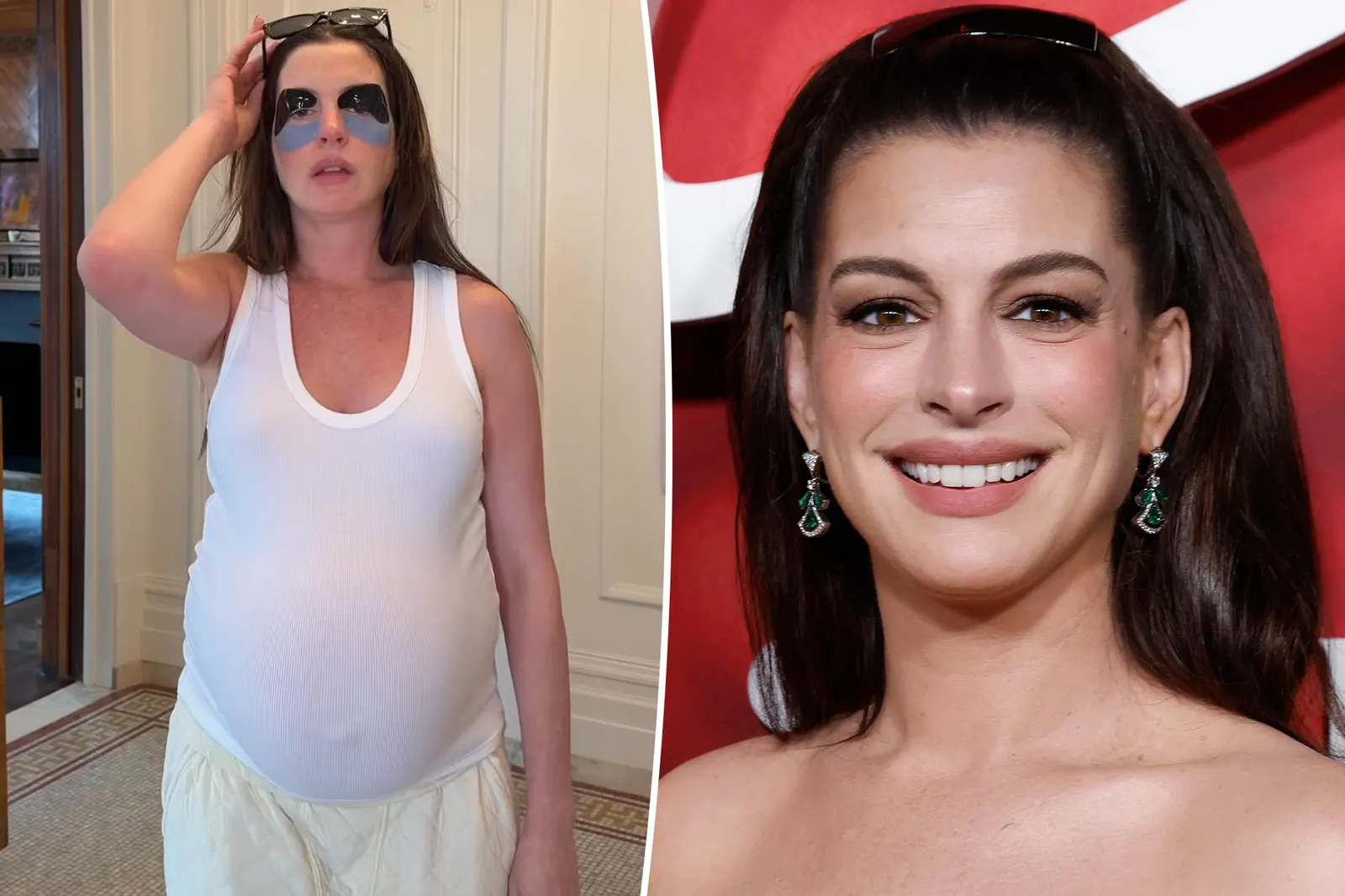 Anne Hathaway's Double Eye-Mask Moment Before 'Verity' Premiere