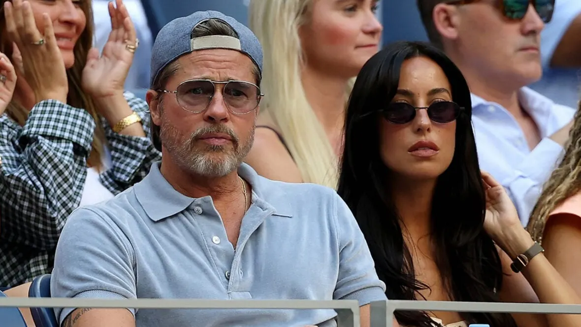 Brad Pitt and Ines de Ramon Court-Side at 2026 U.S. Open Finals