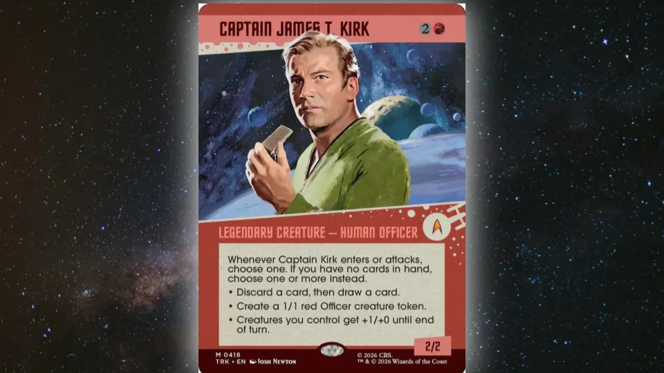 Brandon Sanderson Gushes Over MTG's Star Trek Set and Its 'Perfect Kirk'