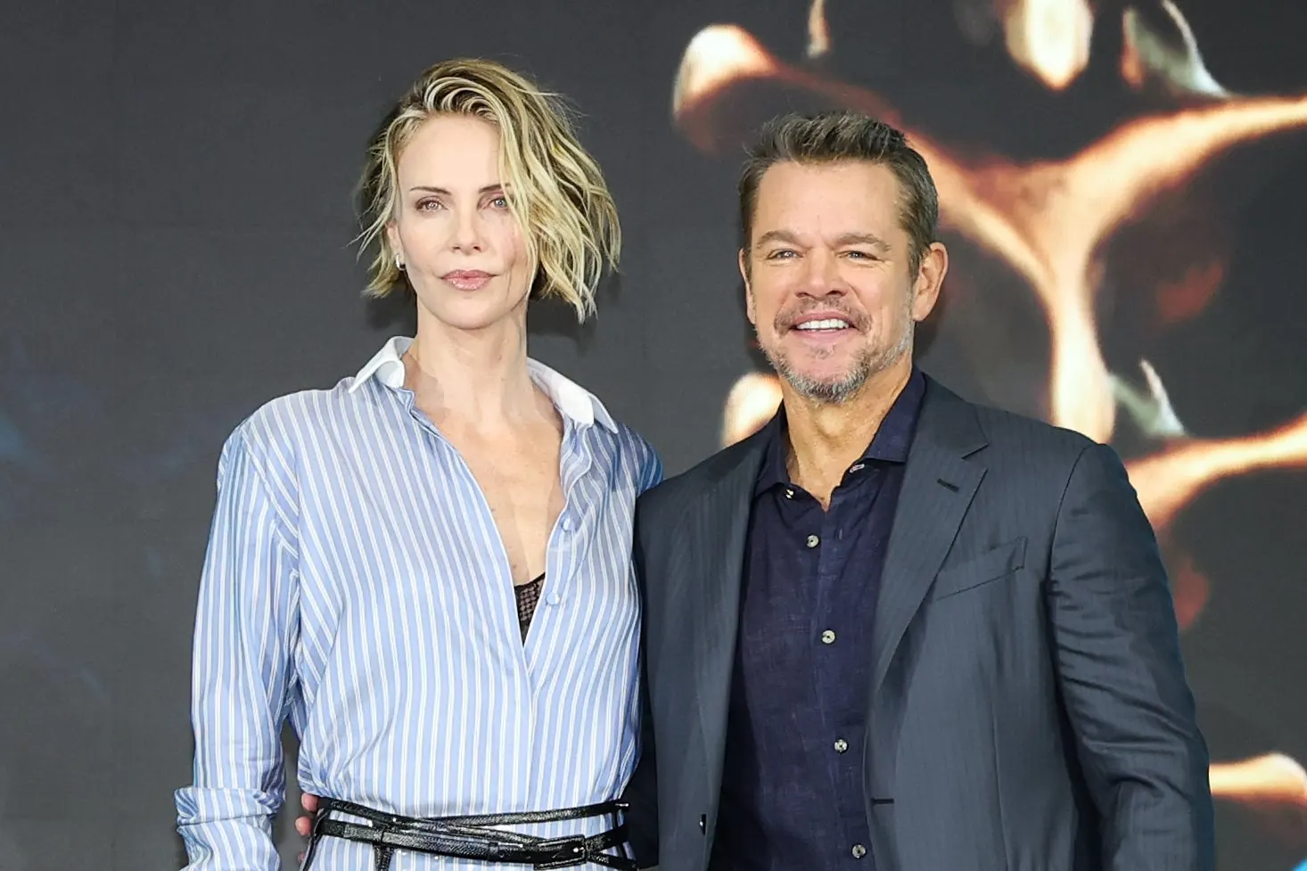 Charlize Theron and Matt Damon Take 'The Odyssey' Press Tour to Seoul