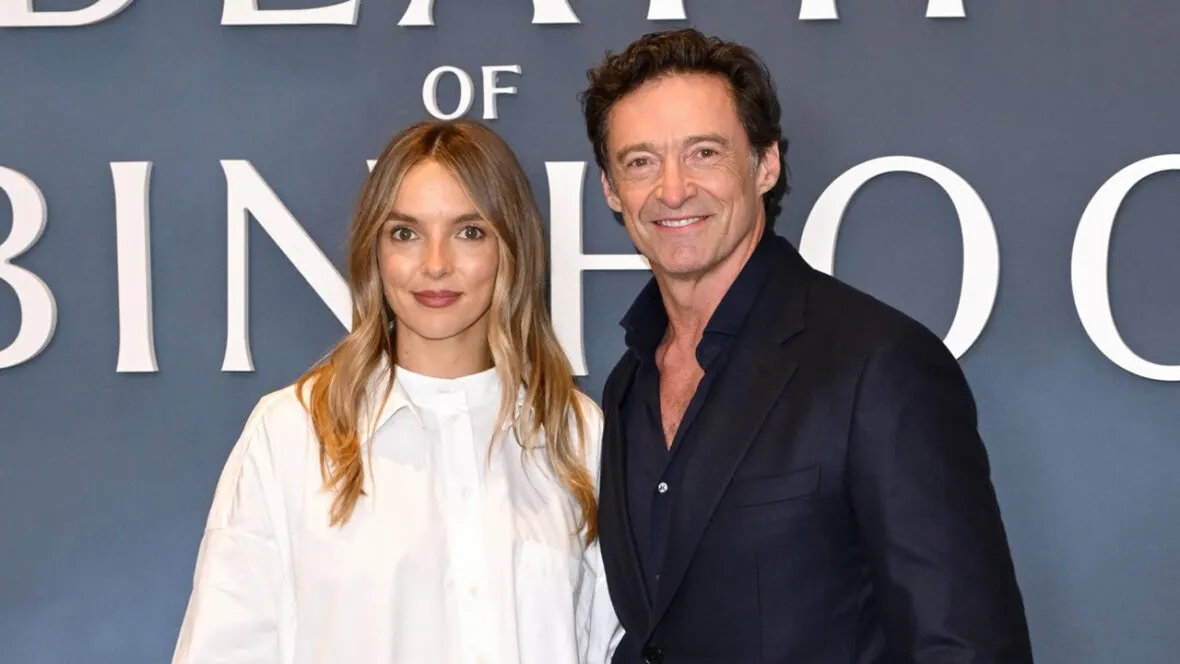 Hugh Jackman & Jodie Comer Front London Photocall for 'Death of Robin Hood'
