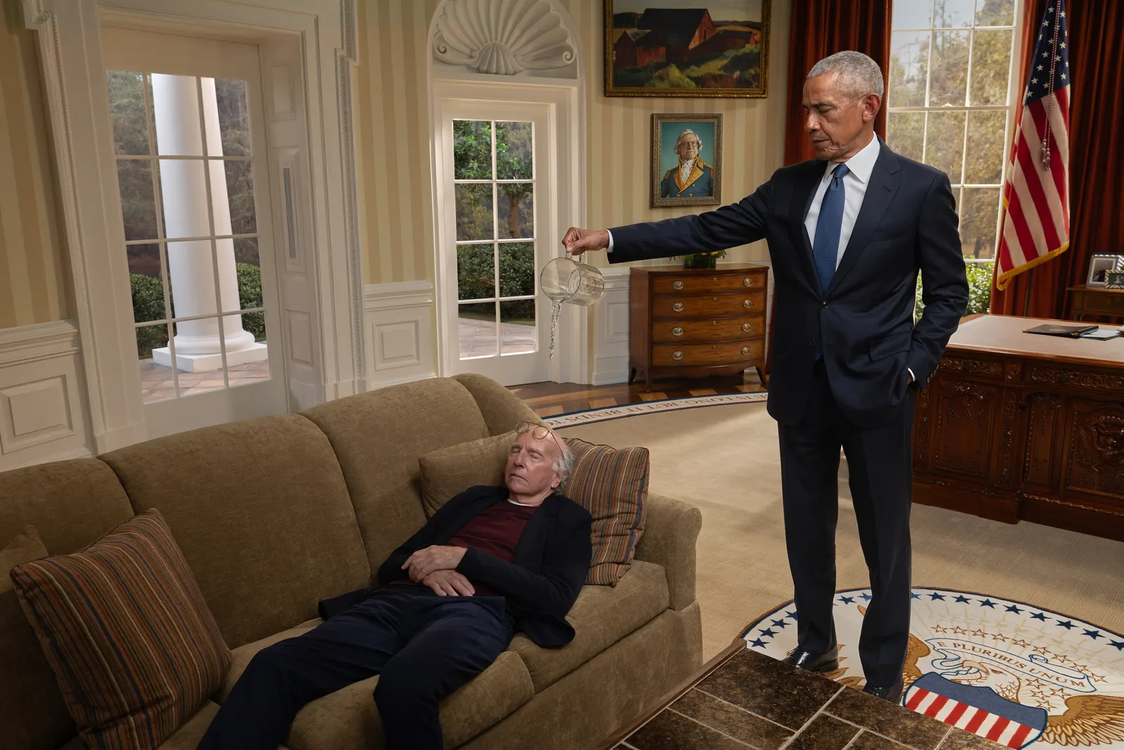 Obama Has a Cameo in Larry David's New HBO Series — and It's Chaotic